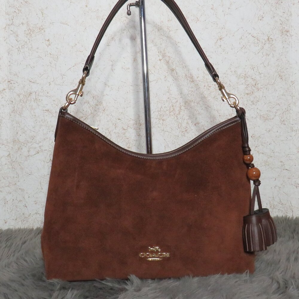 Coach Laural Shoulder Bags with Tassels (Vintage Brown)